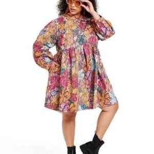 Kika Vargas x Target - Plus SIZE 2X - Mum Floral Puff Sleeve Mini Dress